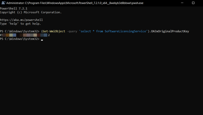 Use PowerShell to get back your lost Microsoft Office Product Key