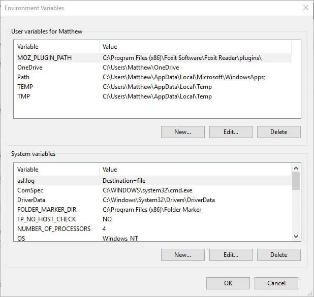 click on the new button