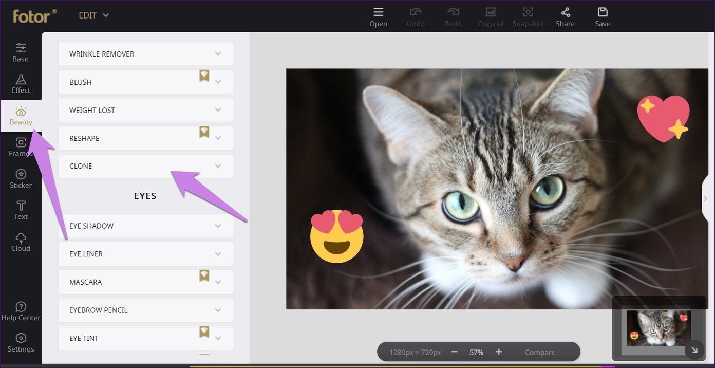 online website to remove digital stickers from pictures step 3