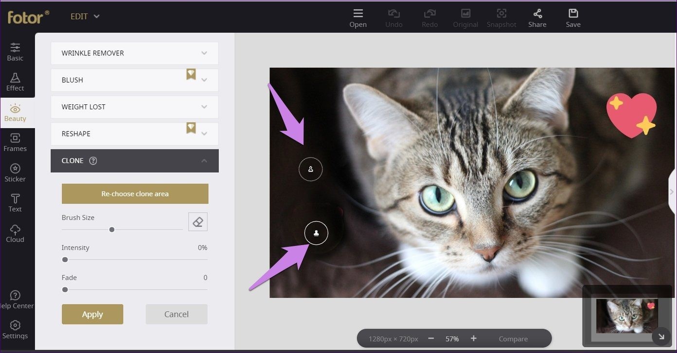 online website to remove digital stickers from pictures step 4