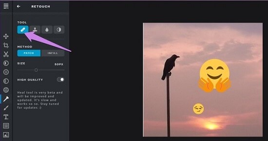 online website to remove digital stickers from pictures step 4