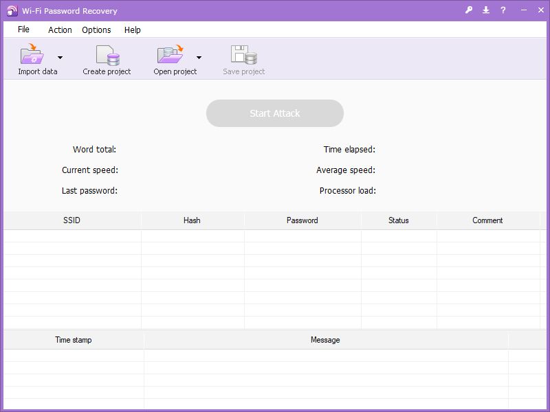 wifi password recovery interface