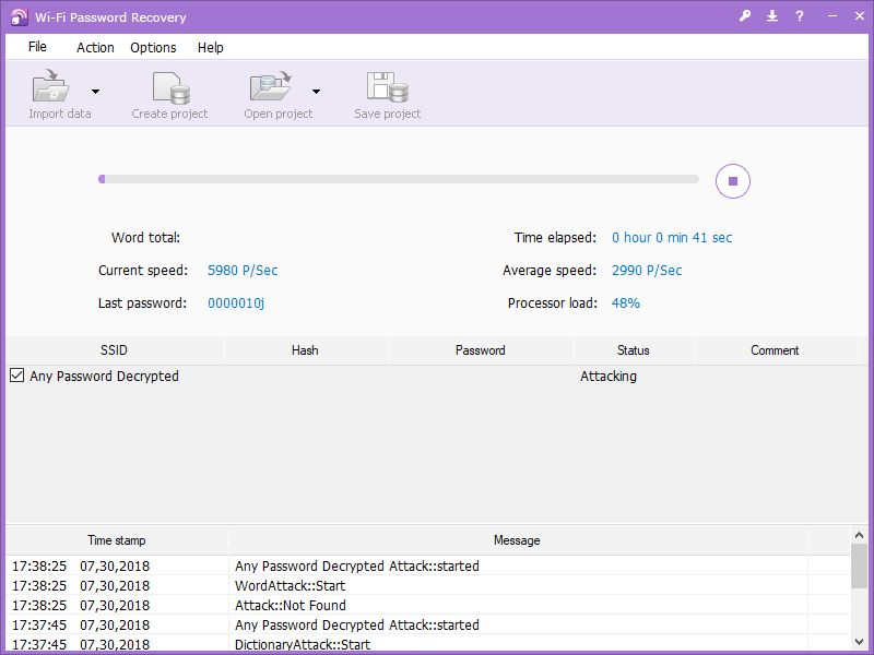 wifi password recovery start scanning