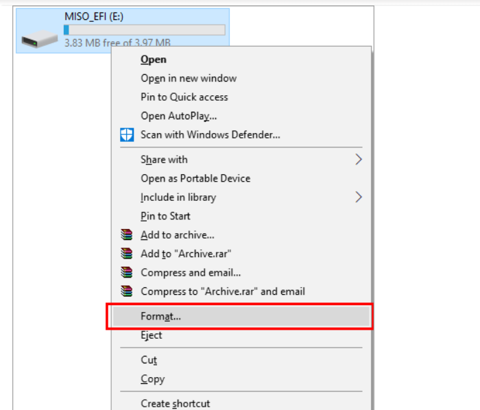 Windows Was Unable To Complete The Format Solution 4 Step 3
